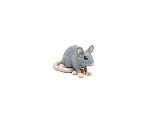 Figurine Souris Grise et Sa Maison Jouet Collection La Vie Sauvage 3 Ans | Petit rongeur avec son abri miniature | peinte à la main | pièce à collectionner | idée cadeau original pour toute la famille