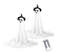 Figurine spectre lumineux en hauteur réglable pour extérieur et intérieur sécurisé pour Halloween, arrangements de décoration, fournitures de fête, spectre lumineux pour Halloween