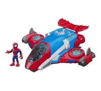 Figurine Spider-Man 12,5 cm et Jet QG - Marvel Super Hero Adventures