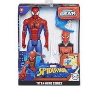 Figurine Spider-Man Blast Gear et accessoires - Collection Titan Super Heros Marvel, Deluxe - Spiderman - Set Jouet Garcon + carte