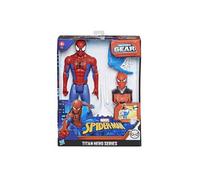 Figurine Spider-Man Blast Gear et accessoires - Collection Titan Super Heros Marvel, Deluxe - Spiderman - Set Jouet Garcon + carte