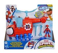 Hasbro Jouet Hélico de l'équipe Spidey – Figurine 7,5 cm et véhicule à projectile, dès 3 ans