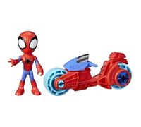 Figurine Spidey avec moto, jouet préscolaire pour filles et garçons, Marvel Spidey et ses Amis Extraordinaires, à partir de 3 ans