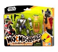 Star Wars Figurine MixMashers Deluxe Mandalorien avec Grogu personnalisable à mélanger et combiner