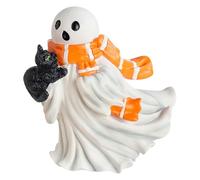 Figurine - Statue d'Halloween en résine de 270 g, décoration de chat de vacances pour sculpture | Effrayant pour table de chevet, bibliothèque, rebord de fenêtre, coiffeuse, bibliothèque, salon