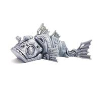 figurine steampunk cyberpunk poisson mécanique statue déco bar maison