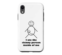 Figurine Stickman Stick « I Ate The Skinny Person Inside of me » Coque pour iPhone XR