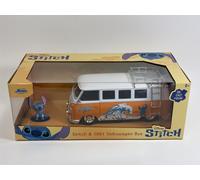 Figurine Stitch Et Volkswagen Bus 1961 Échelle 1:24 Jada 36340