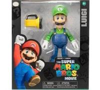 Figurine Super Mario Bros : Luigi + Accessoire - Set Figurine Articulée Collection 13 Cm + 1 Carte Tigre - Enfant