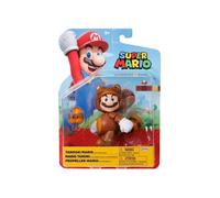 Figurine Super Mario : Mario Tanuki Avec Super Feuille - Set Figurine Articule Collection 10 Cm + 1 Carte Tigre - Enfant