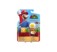 Figurine Super Mario : Toad Jaune Et Bloc - Set Figurine Articule Collection 9 Cm + 1 Carte Tigre - Enfant