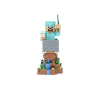 Figurine Support Cable Guys - Minecraft - Steve En Armure De Diamant