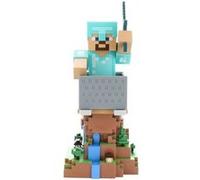 Figurine Support Cable Guys - Minecraft - Steve En Armure De Diamant Or G