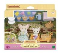 SYLVANIAN FAMILIES - Le set de pique-nique des frères et sœurs Fennec - 5698 - Figurines Prêt à Jouer - Mini Poupées Multicolore