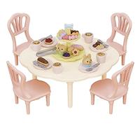 La table du goûter - SYLVANIAN FAMILIES - 5742 - Set de table avec chaises, vaisselle et pâtisseries