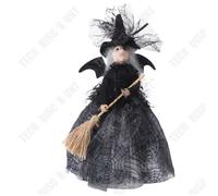 Figurine - TD® - Décoration Halloween - Sorcière - 28,5 cm - Bureau - Noir
