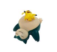 Pokémon Figurine lumineuse Ronflex + Pikachu endormi – Plastique Bleu/Blanc/Jaune – 25 cm