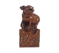 Figurine tigre du zodiaque 2025, statue d'astrologie en cuivre rouge de 12,7 cm, décoration Feng Shui, cadeau porte-bonheur unique, ornement animal du zodiaque chinois