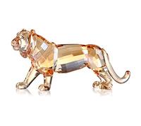 Figurine Tigre en Cristal - Décoration d'intérieur - Cadeau d'anniversaire et de Nouvel an - Doré