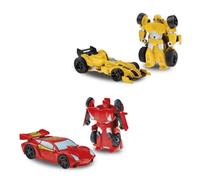 Figurine Transformers Rescue Bots - HASBRO - Voiture de course à rétrofriction - SIDESWIPE ou BUMBLEBEE