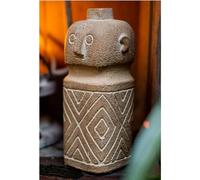 Figurine tribale Primitive sculptée à la Main en Ciment, décoration tribale Rustique pour Maman et Papa, Statues de civilisations Anciennes, décoration intérieure, B