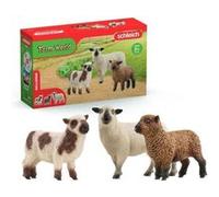 Figurine Trio De Moutons, Pour Enfants Des 3 Ans, 5 X 19 X 11 Cm - Schleich 42660 Farm World Blanc G
