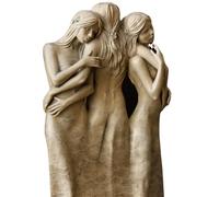 Figurine Trois Sœurs à Mes Côtés Sculpture Sœur Résine Ornement de Bureau Sculpté Figure Peinte à la Main Statue Décorative pour la Maison Cadeaux d'Amitié pour Étagère de Bureau Maison Bureau Boutiq