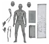 NECA Figurine d'action Universal Monsters Ultime Momie Hauteur 7 pouces Noire/Blanche