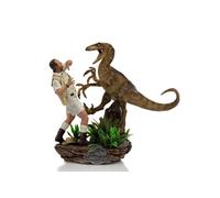 Figurine IRON STUDIOS UNIVJP40421-10 - Jurassic Park - Robert Muldoon Vs Raptor G