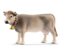 Figurine Vache Braunvieh - SCHLEICH - 13874 - Animal de la ferme - Noir - Pour enfant de 3 ans et plus