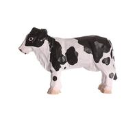 Figurine vache noire et blanche