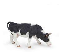 Figurine vache noire et blanche broutant Papo G