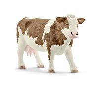 Schleich 13801 Vache Simmental française, dès 3 Ans, Farm World - Figurine, 13 x 4 x 7,7 cm