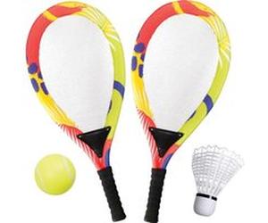 Figurine-Vedes 74612067 - Ensemble de raquettes Jumbo Neon avec volant et balle Multicolore G