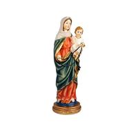 Figurine Vierge Du Rosaire 31 Cm. Sculpture Patronne De L'Ume