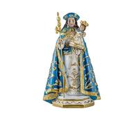 Figurine Vierge pèlerine Patronne des Missions, protectrice et Guide des pèlerins en résine Peinte à la Main 8 x 4 x 13 cm