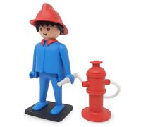 Figurine vintage Le Pompier Plastoy Playmobil Bleu TU