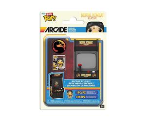 Figurine vinyle Funko Bitty Pop Arcade Mortal Kombat Scorpion en coffret acrylique gris