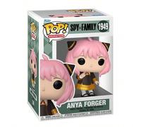 Figurine vinyle Funko POP! Animation, SPY*FAMILY Anya Forger N° 1949, Mignonne Chibi en uniforme scolaire avec cheveux roses et pinces à cheveux noires et dorées, Boîte de fenêtre, Décoration de burea