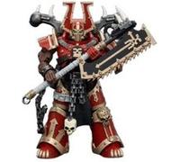 JoyToy Chaos Space Marines - World Eaters Khorne Berzerker with Eviscerator Chainaxe 1/18 - Warhammer 40K