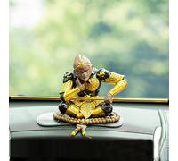 Figurine Wukong, Statue de Wukong Myth Noir, Figurine d'action Wukong,Statue de Roi Singe, DéCor d'Aquarium de Roi Singe, Ornements de Singe Sculpture Bureau éTude Chambre DéCoration (Size : A)