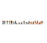 Noch – Set XL Figurines H0 (1:87) 16111 – Au travail, peintes, debout – 18 pièces, multicolore