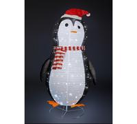 Figurine XXL LED Pingouin Père Noël 180CM 200 LEDs IP 44 intérieur et extérieur
