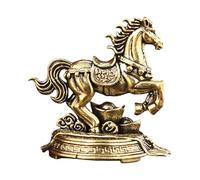 Figurine Year Horse - Solid Brass Material 3cm Size, Brass Horse Statue, Symbol Wealth | Cultural Artistry, Horses Sculpture, Decor For Home Entryway, Living Room, Office Desk