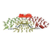 Figurines 104 pièces baril soldats Lanard Rouge 8,5x3,35x8,5 cm