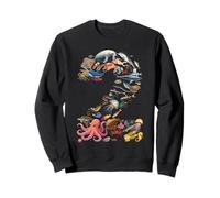 Figurines 2 Ans pour 2ème Anniversaire Animaux de la mer Océan Numéro 2 Sweatshirt