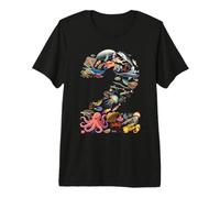Figurines 2 Ans pour 2ème Anniversaire Animaux de la mer Océan Numéro 2 T-Shirt Haut de Gamme