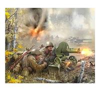 Figurines 2ème Guerre Mondiale : Mitrailleurs Soviétique