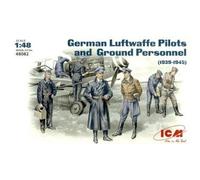 Figurines 2ème Guerre Mondiale : Pilote Et Mécaniciens Luftwaffe 1939-1945