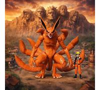 Figurines à assembler Uzumaki Naruto + Kurama Kyuubi Blokees taille 18 cm